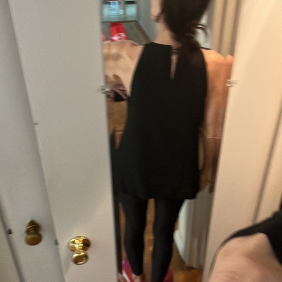 BCBG Asymmetrical Black Silky Sexy Top - Picture 4 of 8